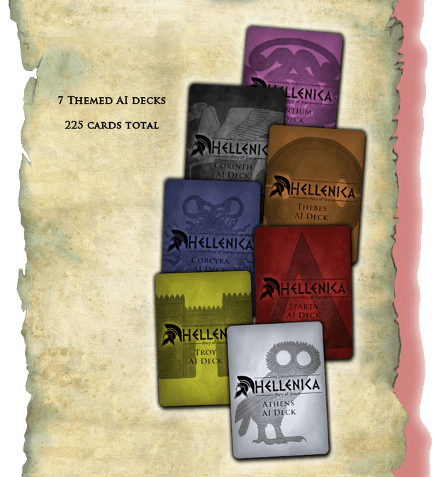 Hellenica: Story of Greece – Themed AI Deck expansion board game cover