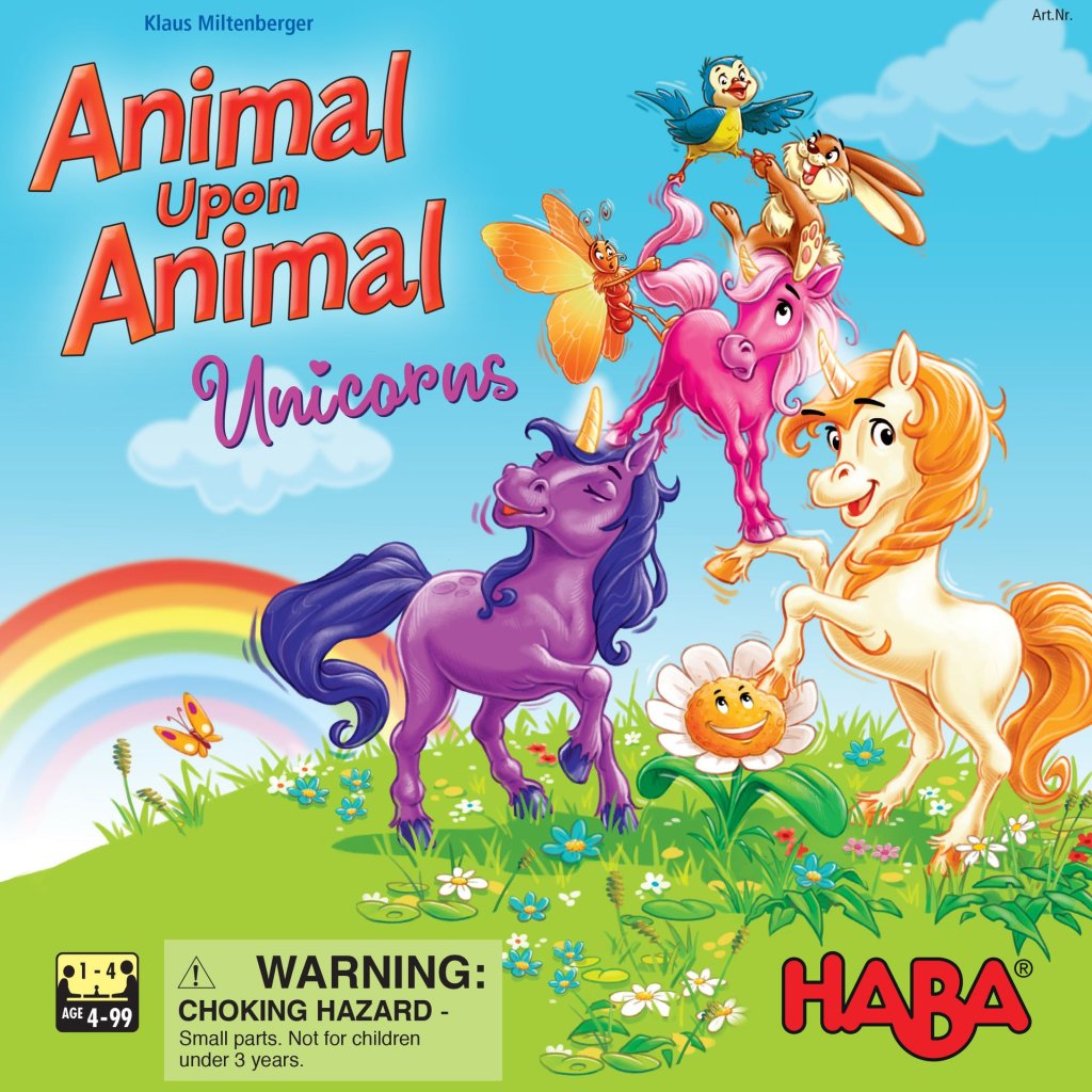 Animal Upon Animal: Unicorns board game cover