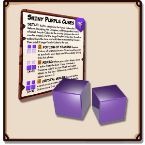 Dungeon Drop: Mysterious Shiny Purple Cubes Mini-Expansion board game cover