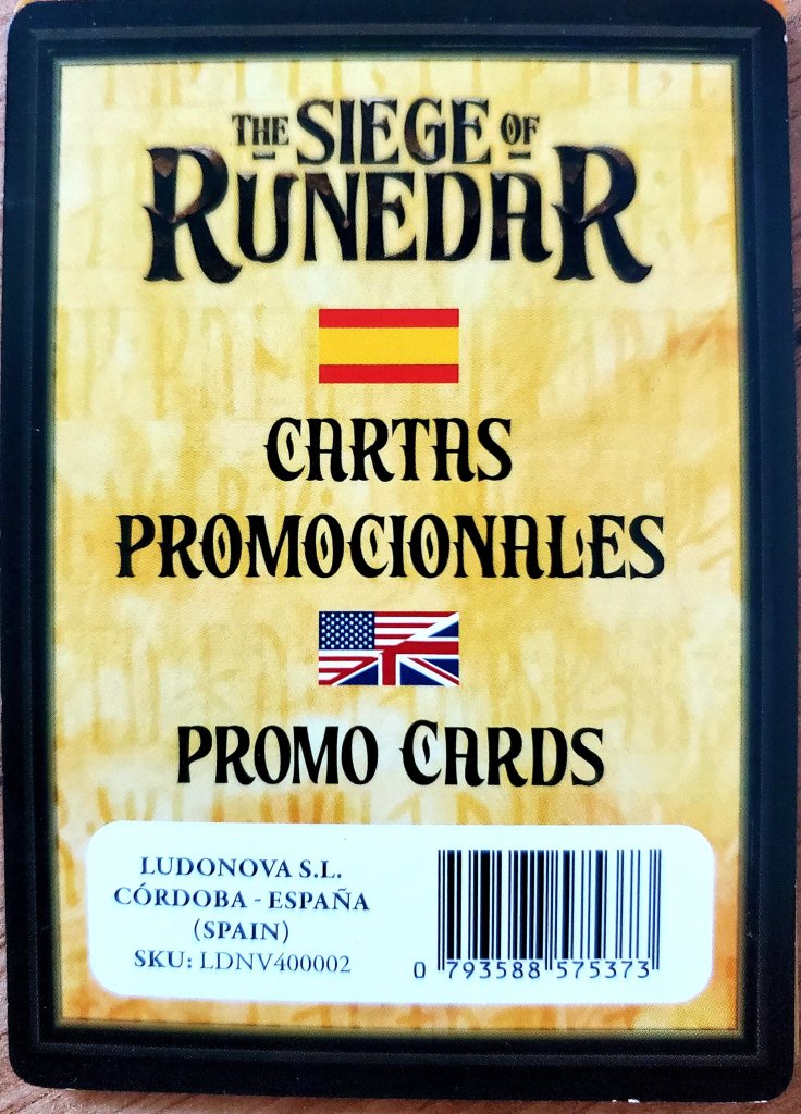 The Siege of Runedar: Mercenaries Promo Cards board game cover