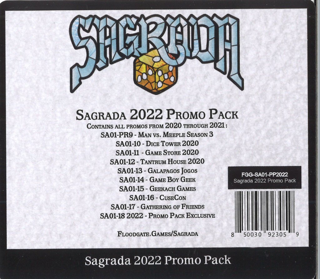 Sagrada: 2022 Promo Pack board game cover