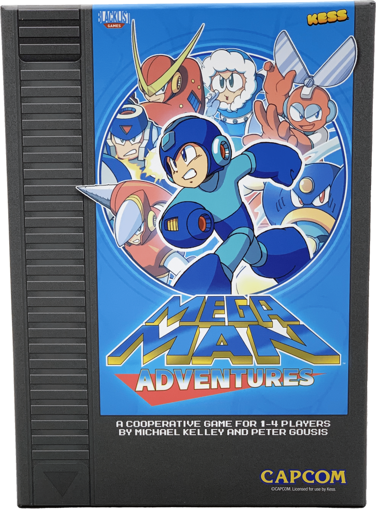 Mega Man Adventures board game cover