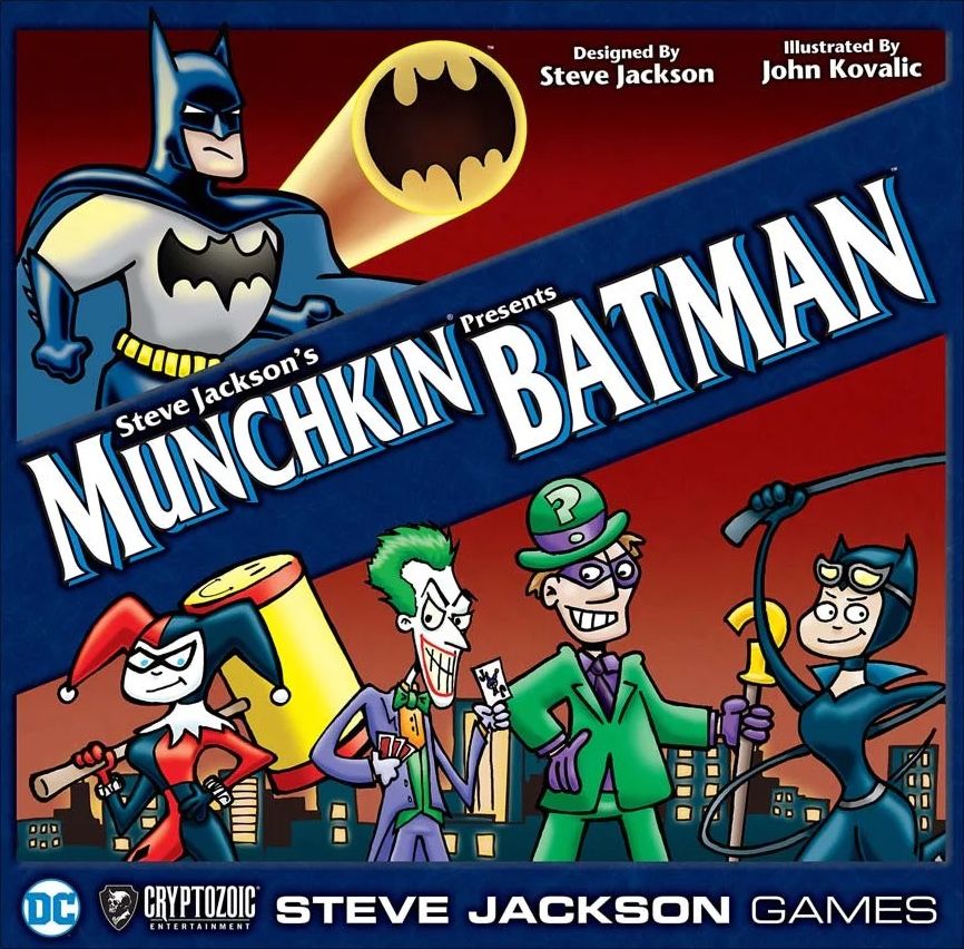Steve Jackson’s Munchkin Presents Batman board game cover