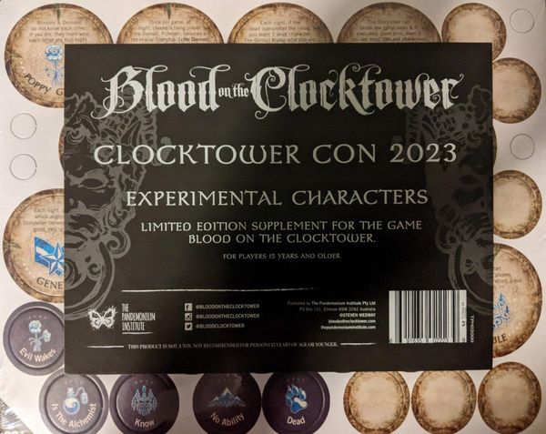 Blood on the Clocktower: Clocktower Con 2023 Experimental Characters board game cover
