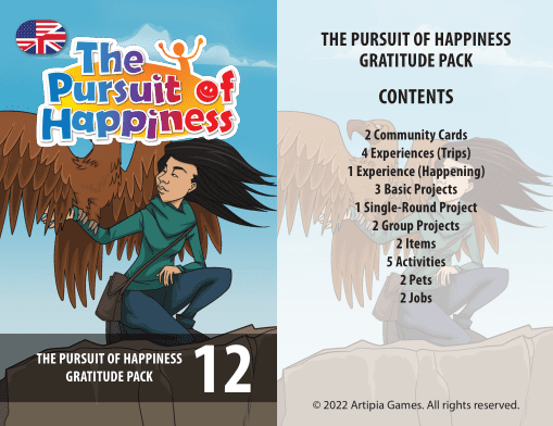 The Pursuit of Happiness: Gratitude Pack board game cover
