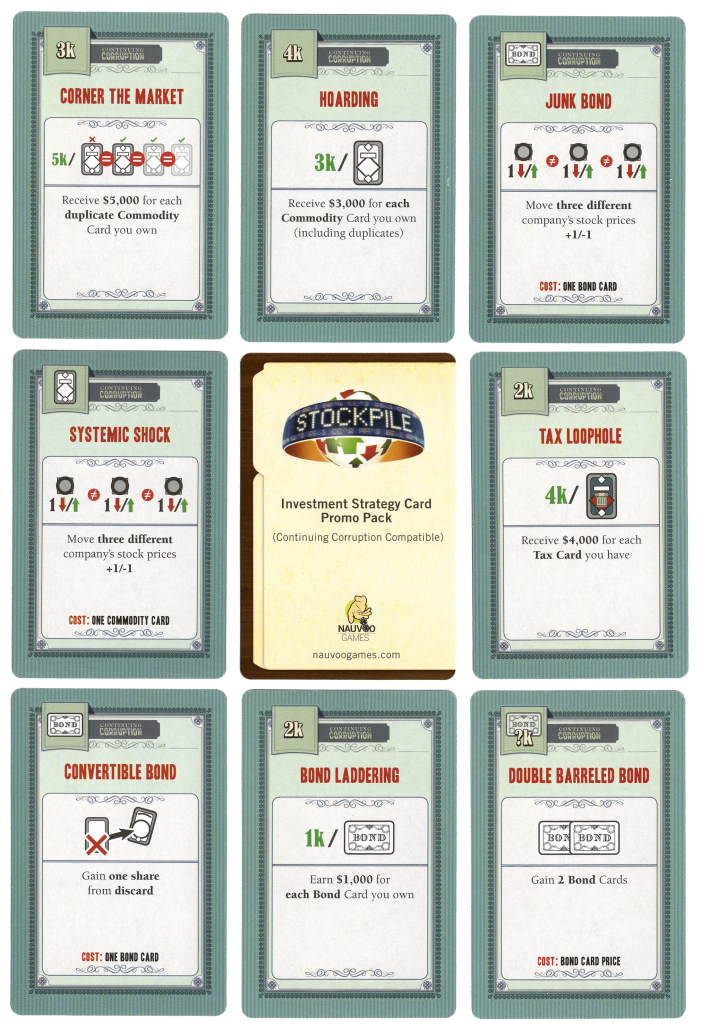 Stockpile: Investment Strategy Card Promo Pack board game cover