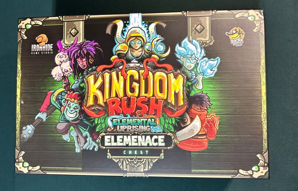 Kingdom Rush: Elemental Uprising – Elemenace Chest board game cover