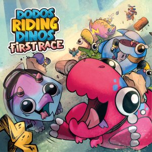 Dodos Riding Dinos: First Race board game cover