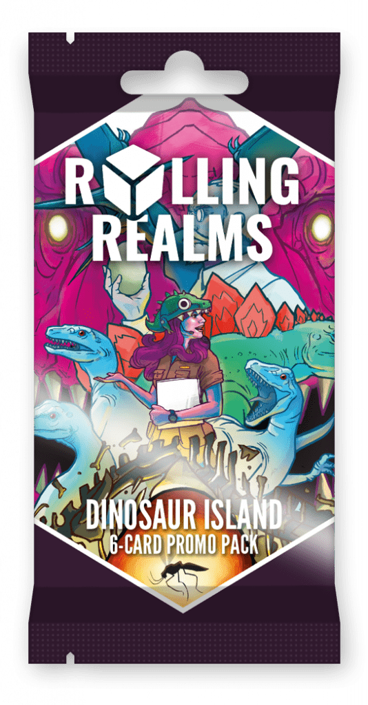 Rolling Realms: Dinosaur Island Promo Pack board game cover