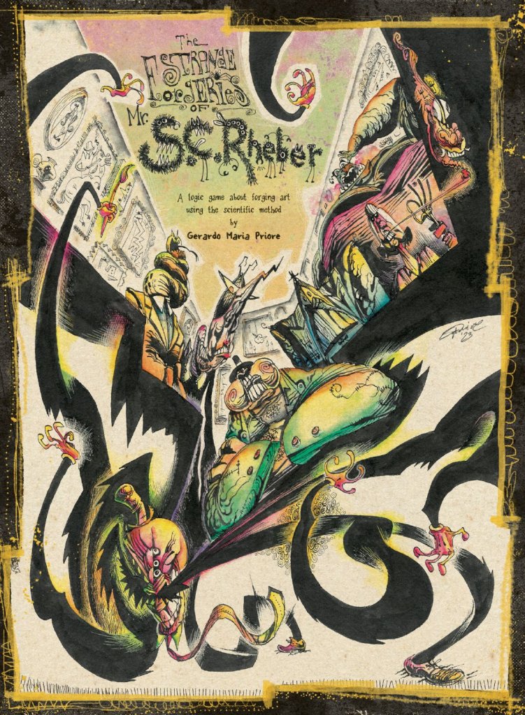 The Strange Forgeries of Mr. S.C.Rheber board game cover