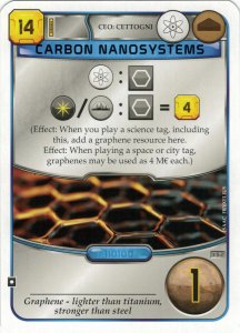 Terraforming Mars: Carbon Nanosystems Promo Card board game cover