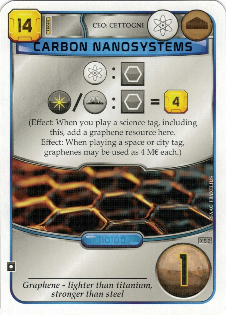 Terraforming Mars: Carbon Nanosystems Promo Card board game cover