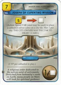 Terraforming Mars: St. Joseph of Cupertino Mission Promo Card board game cover