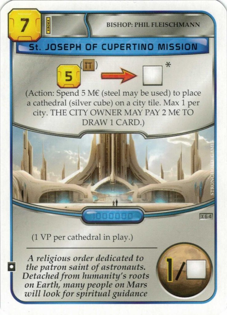 Terraforming Mars: St. Joseph of Cupertino Mission Promo Card board game cover