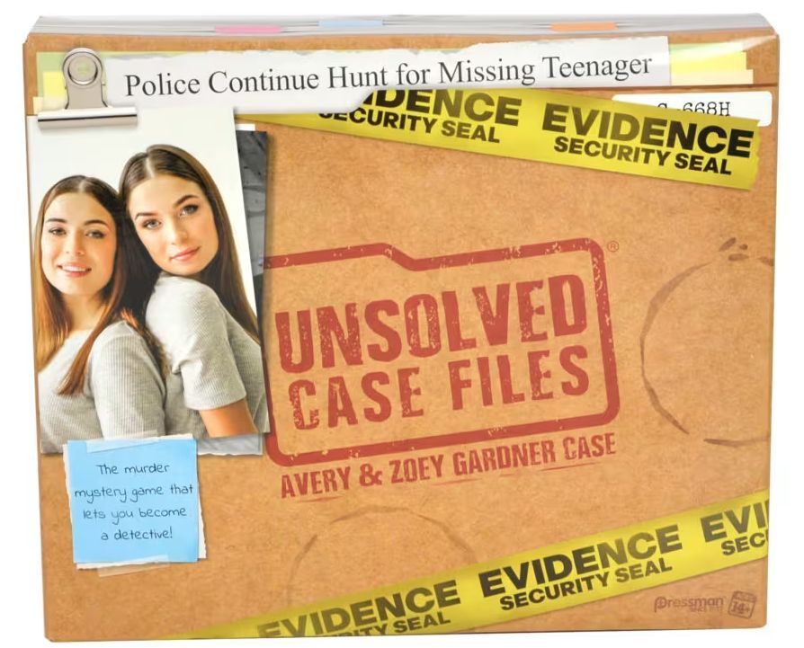Unsolved Case Files: Avery & Zoey Gardner board game cover