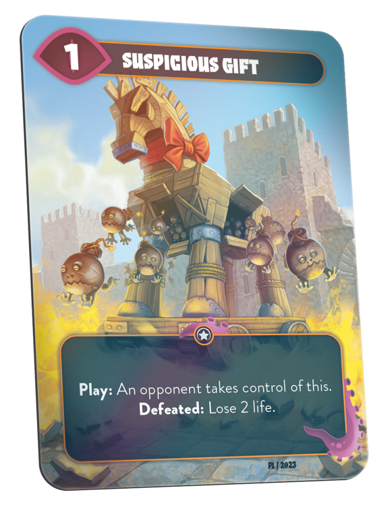 Mindbug: Suspicious Gift Promo Card board game cover